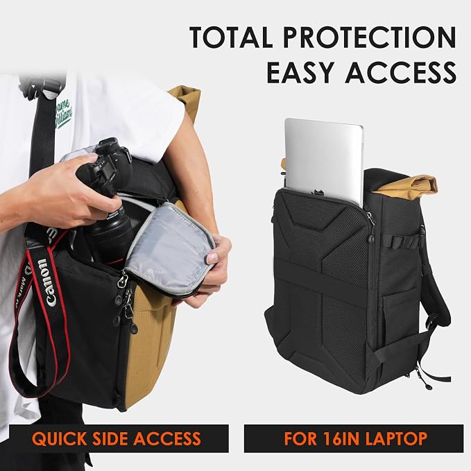 TARION Rolltop Camera Backpack