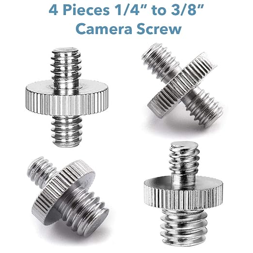 8PCS 1/4 Inch to 3/8 Inch Male Camera Screw Mount Adapter, Tripod Screw Adapter