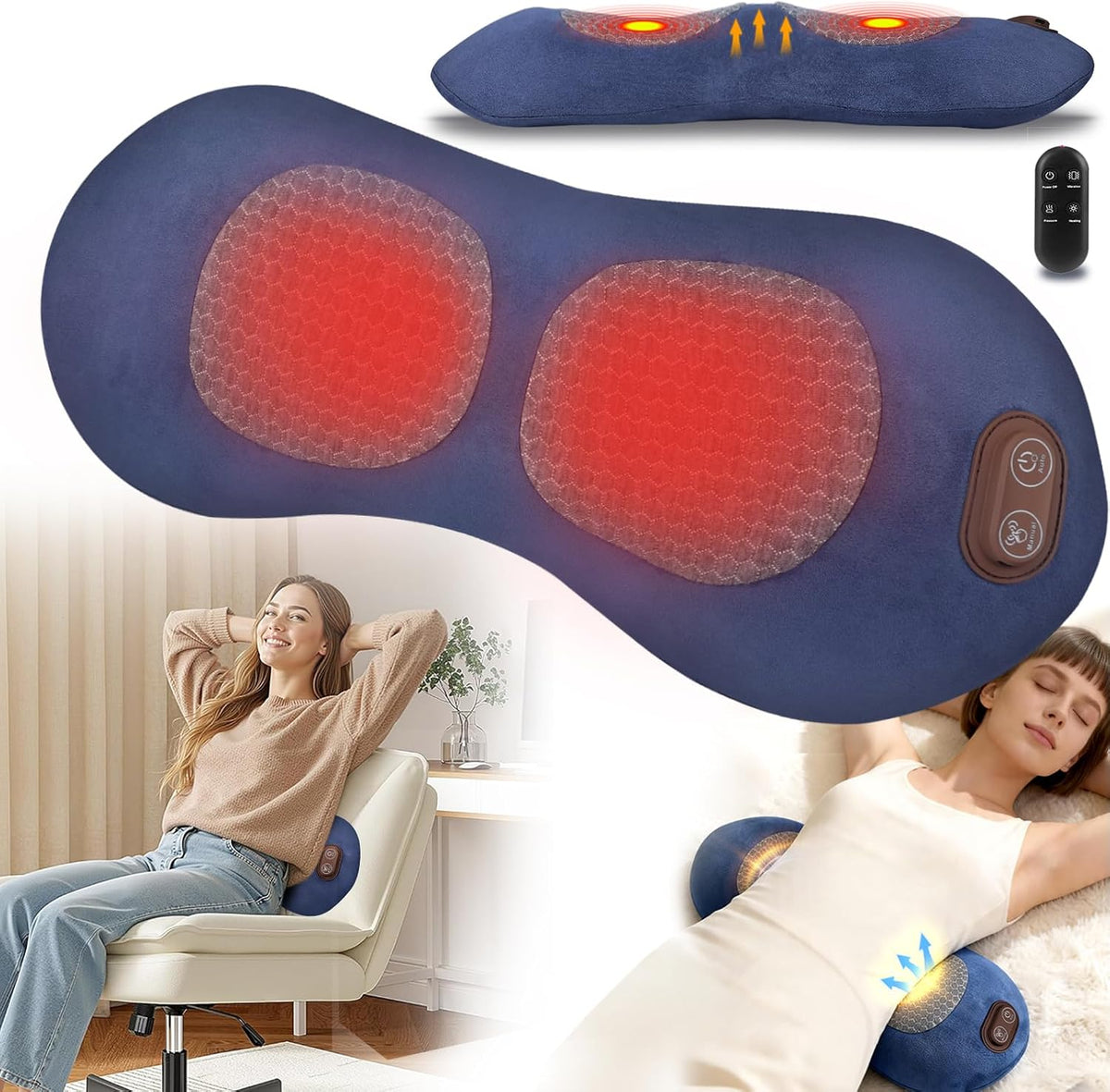 3-in-1 Wireless Lower Back Massager with Heat, Air Compression & Vibration