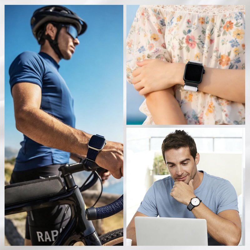 XINGMALY 6-Pack Bands for Withit Giga, Baolubao W50pro, Merryking MK70, for Soudorv Y10 Smart Watch Bands Smartwatch, Elastic Nylon Lightweight Soft Stretchable Replacement Straps Watch Men & Women