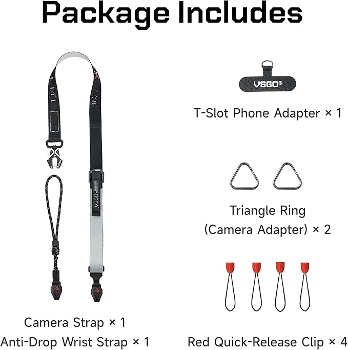 VSGO Urban Camera Strap – Quick Release, Anti-Twist, Comfortable Nylon Sling