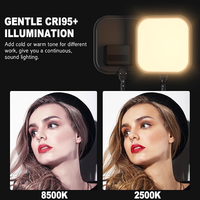ALTSON 3 Pack LED Video Panel Light, 2500-8500K Dimmable Studio Lights
