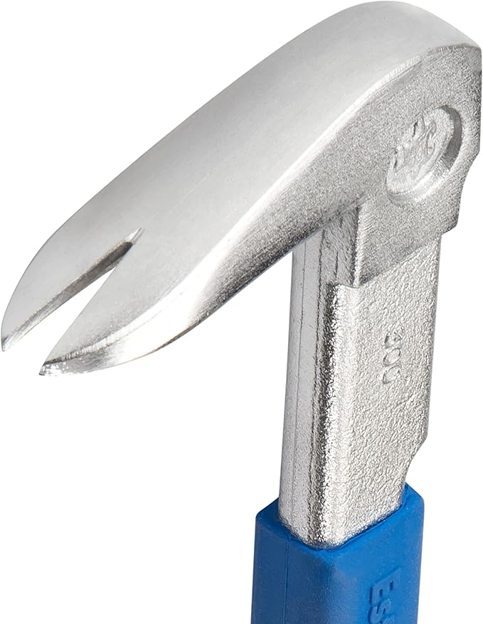 ESTWING Pro Claw Nail Puller - 12.5" Pry Bar with Forged Steel Construction & No-Slip Cushion Grip - PC300G