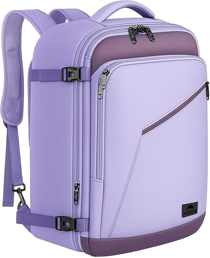 MATEIN Purple Travel Backpack, Large Capacity Carry on Backpack