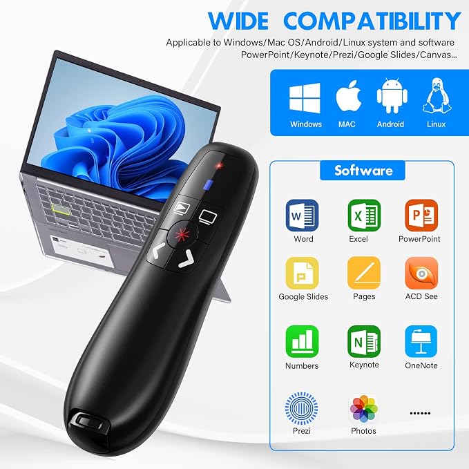 Presentation Clicker Wireless Presenter Remote Clicker