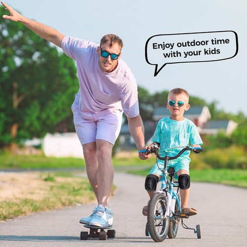 BOSONER Kids Protective Gear Set - Knee Pads, Elbow Pads & Wrist Guards for Ages 3-15 | Ideal for Skating, Cycling & BMX