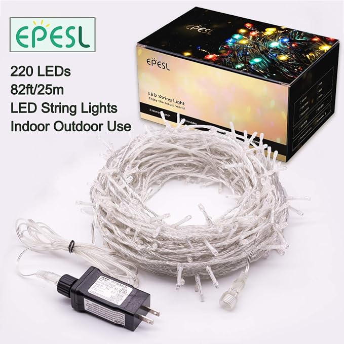 Christmas String Lights Purple - 220 LED 25m/82ft 8 Modes End-to-End Plug in Indoor/Outdoor Waterproof Decorative Inside/Outside Fairy Twinkle Xmas Tree Lights for Halloween/Wedding/Patio/Room/Home