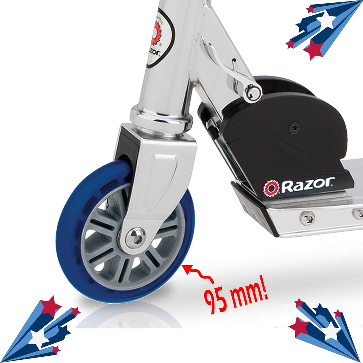 Razor AW Kick Scooter for Kids - Lightweight, Foldable Design with Wheelie Bar & Adjustable Handlebars