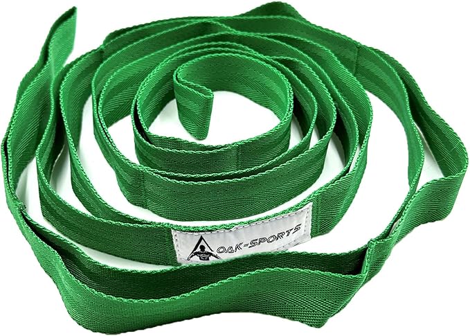Stretching Strap Yoga Strap with Loops, Stretch Straps for Physical Therapy, Non-Elastic Exercise Strap for Pilates, Dance and Gymnastics with Workout Guide