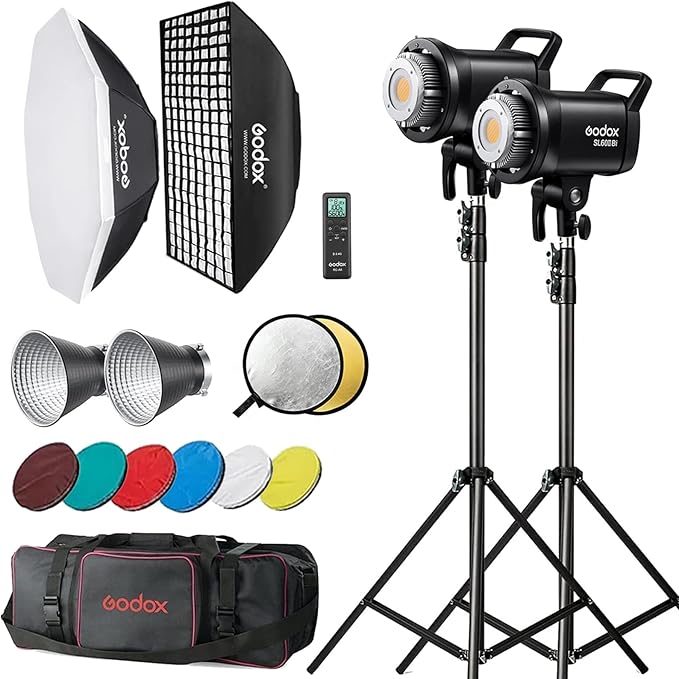 Godox SL60II-Bi LED Video Light Kit, Continuous Lighting