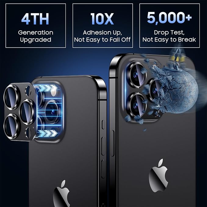 Uyiton Compatible with iPhone 15 Pro/iPhone 15 Pro Max Camera Lens Protector