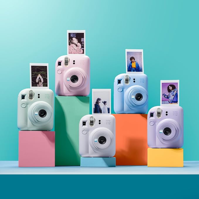 instax mini 12 Camera, Clay White