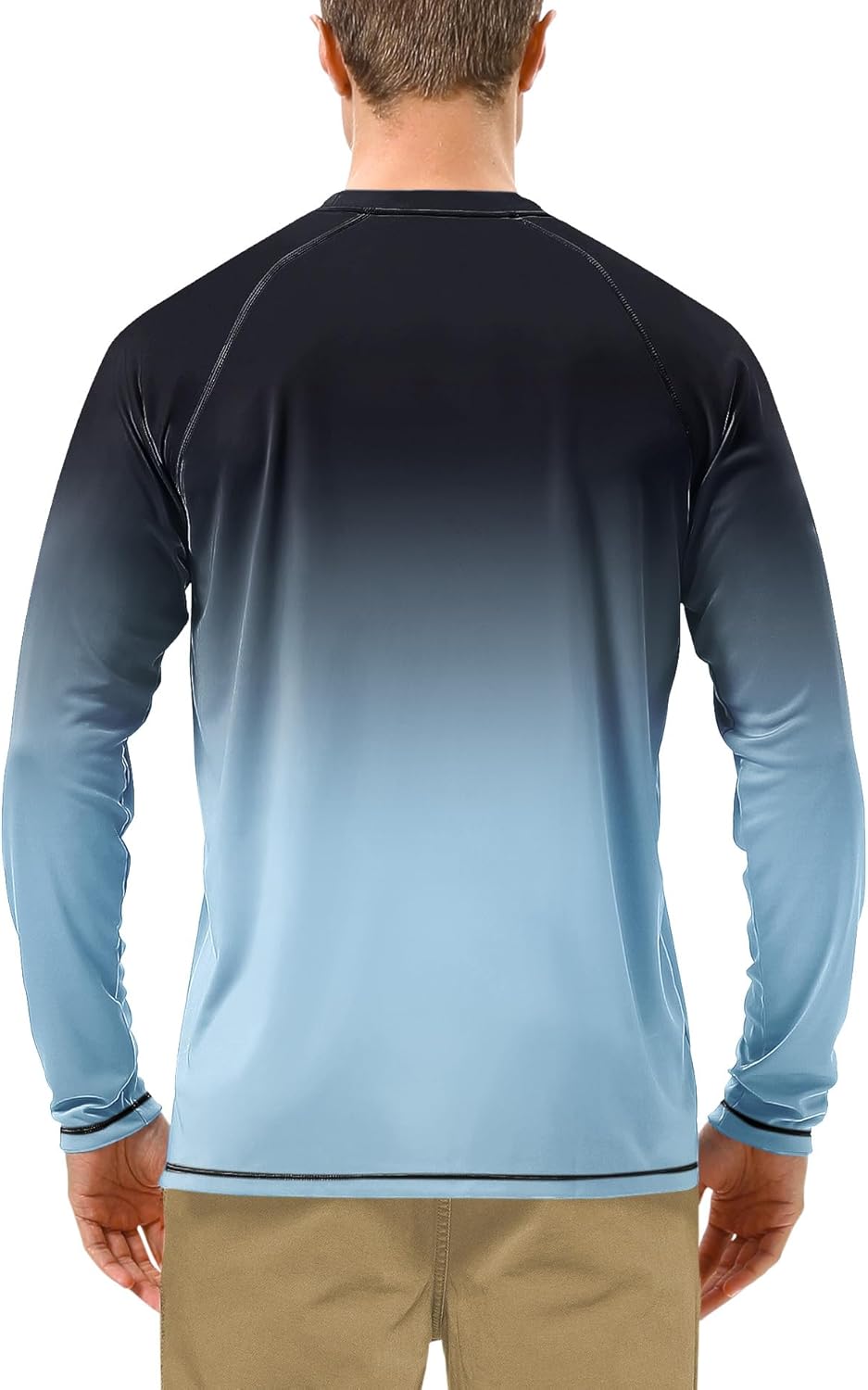 Roadbox Men's UV Sun Protection Shirt - UPF 50+ Long Sleeve Rash Guard for Fishing, Hiking & Running