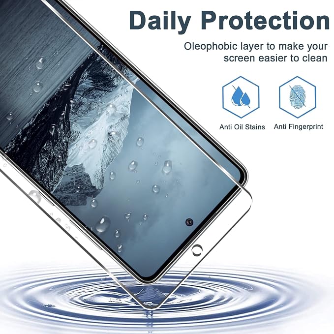 Galaxy A52 5G Screen Protector + Camera Lens Protector, 9H Tempered Glass Film
