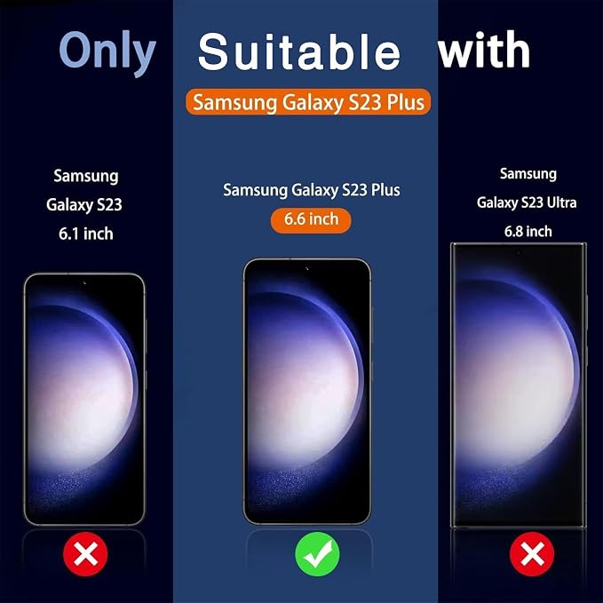 Milomdoi for Samsung Galaxy S23 Plus S23+ Privacy Screen Protector Tempered
