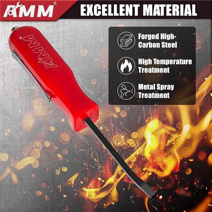 AMM 2 PCS Pocket Pry Bar Set, Mini Pry Bar with Magnet Top and Pocket Clip, 4.5" Small Pry Bar for Home Office, Car Repair Gadgets, Electronics and Mechanics Repair