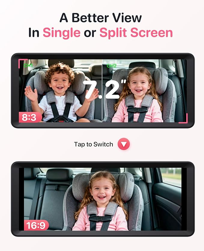 Luckview BM5 MAX 1080P HD Dual Baby Car Camera