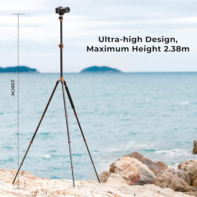 K&F CONCEPT 94 Inch Camera Tripods 4 Section Ultra High Aluminum Professional