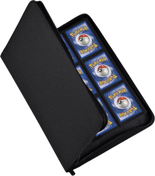 HerriaT Trading Card Binder - Premium 9 Pocket PU Cover for 360 Cards | Sturdy Album for YuGiOh, MTG & TCG