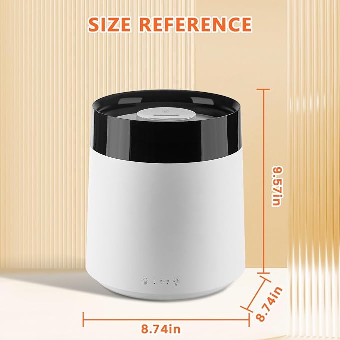 Humidifiers for Bedroom,3L Top Fill Cool Mist Humidifier for Baby Nursery,Essential Oil Diffuser for Large Room,3 in 1 Quiet Ultrasonic Humidifier for,Office,Plant,Nursery,BPA FREE (White)