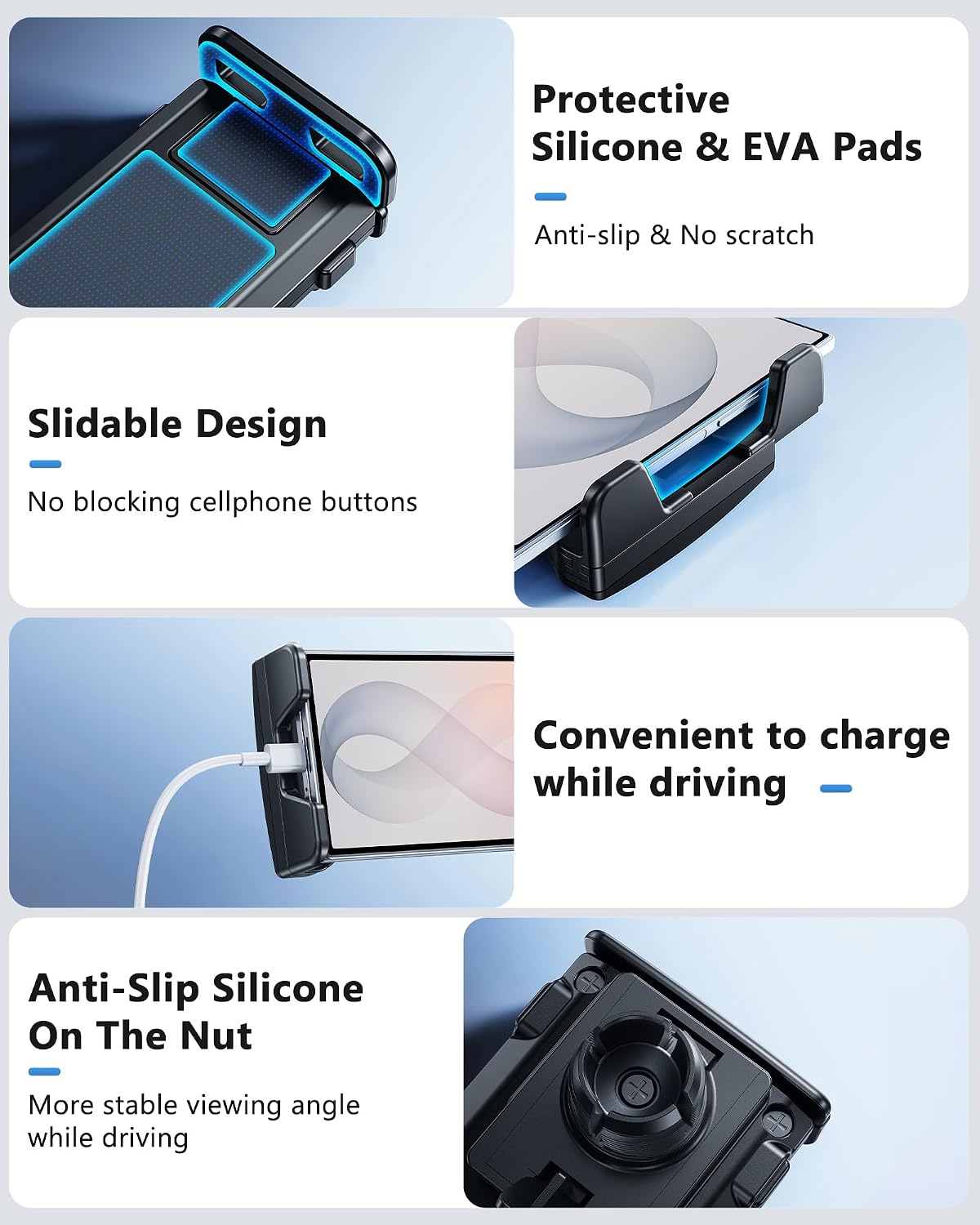 Z Fold 8 7 Car Mount Holder, Car Vent Phone Mount for Z Fold Tablet iPhone