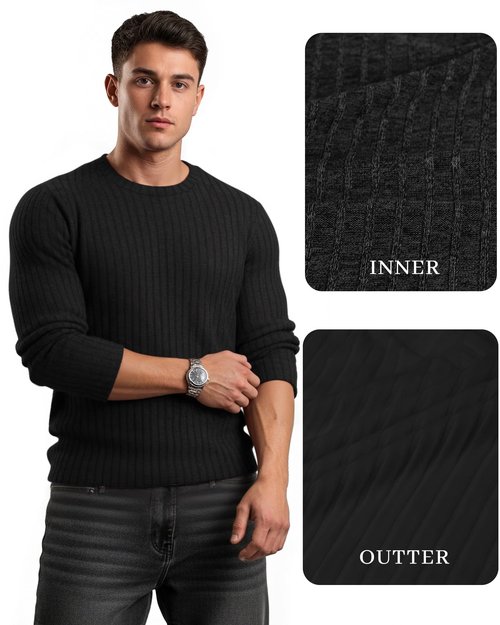 MANGOPOP Spring Thermal Shirts for Men | Brushed Fleece Casual Long Sleeve | Slim Fit Pullover for Outdoor & Daily Wear