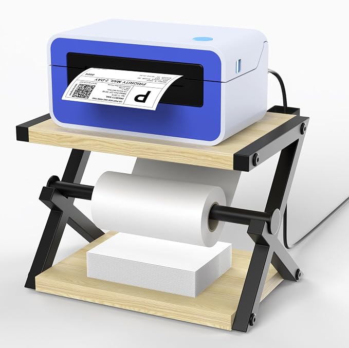 Alyoen Label Holder for Rolls and Fan-Fold Labels, Shipping Thermal Label