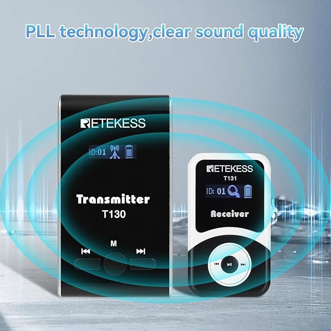 Retekess T130 Wireless Tour Guide System, Church Translation System, Tour Guide
