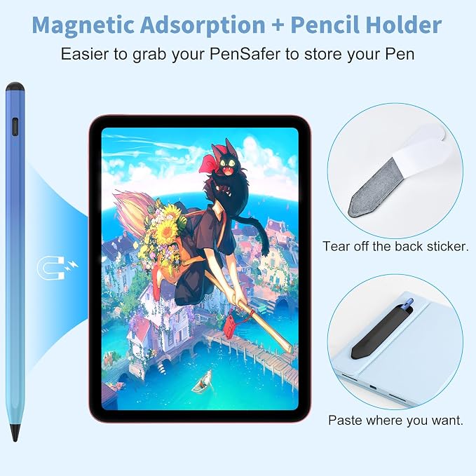 Stylus Pen for iOS&Android Touch Screens, Active Pencil for Samsung, Smart
