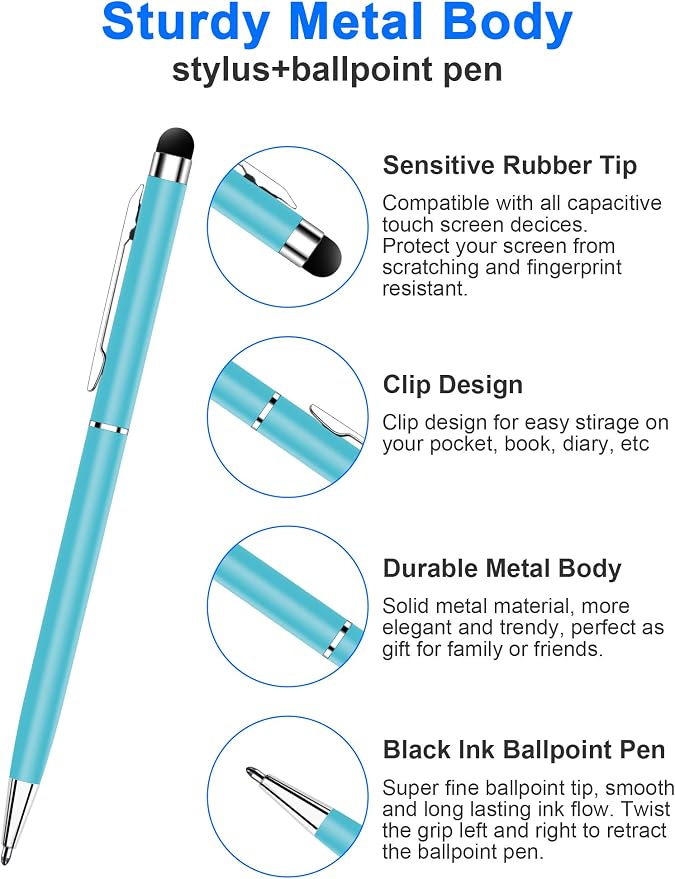 innhom 36 Pack Stylus Pens for Touch Screens Stylus Pen for iPad 2 in 1