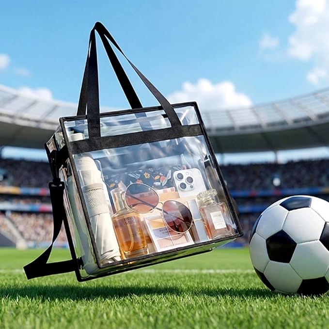 BAGAIL Clear Bags 12x6x12 Stadium Approved Clear Tote Bag