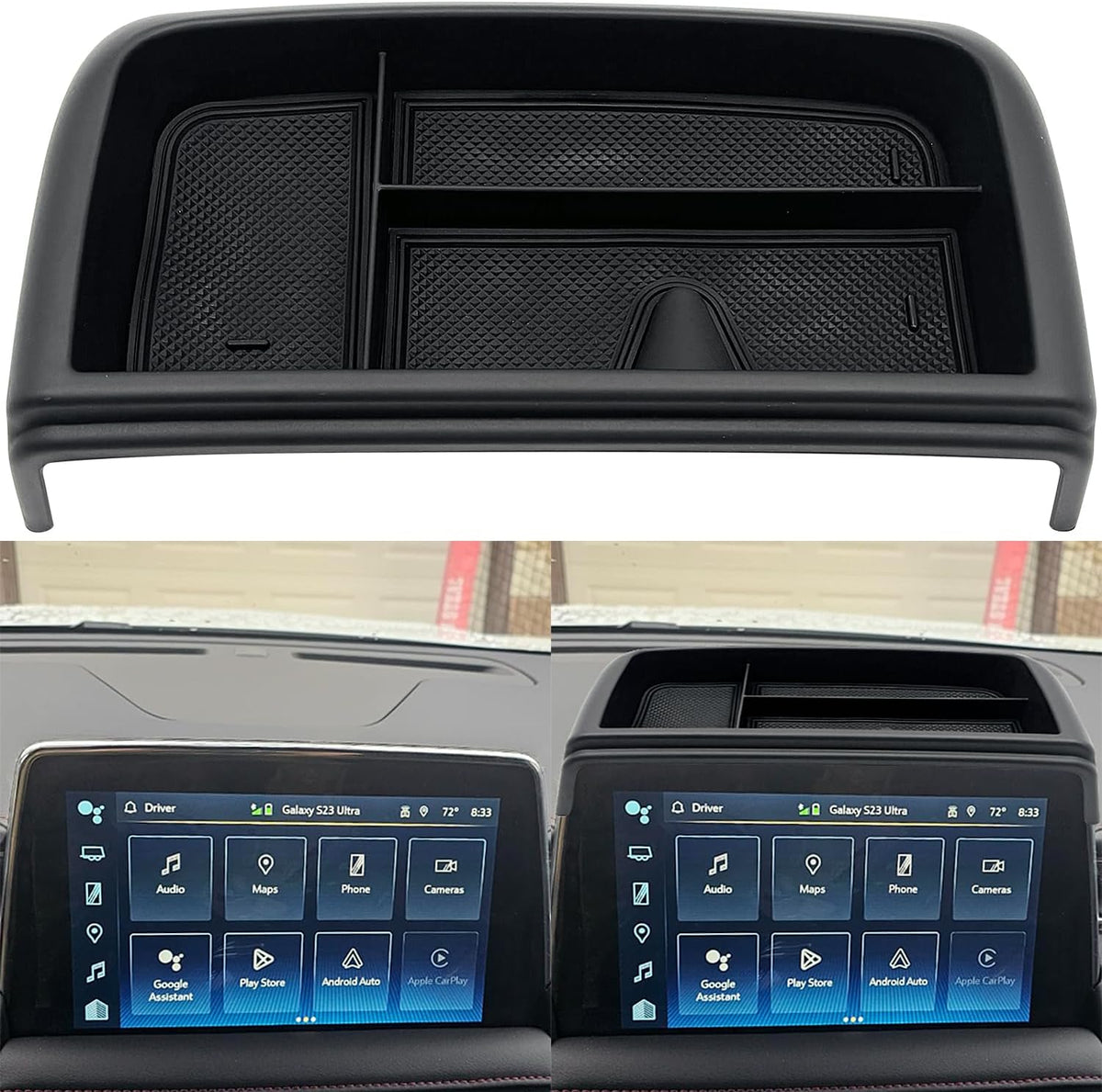 Center Console Organizer Accessories fits for 2021-2024 GMC Yukon Chevy Tahoe Suburban（ Only Fit for Power Sliding Console）（not for 2025 Models）