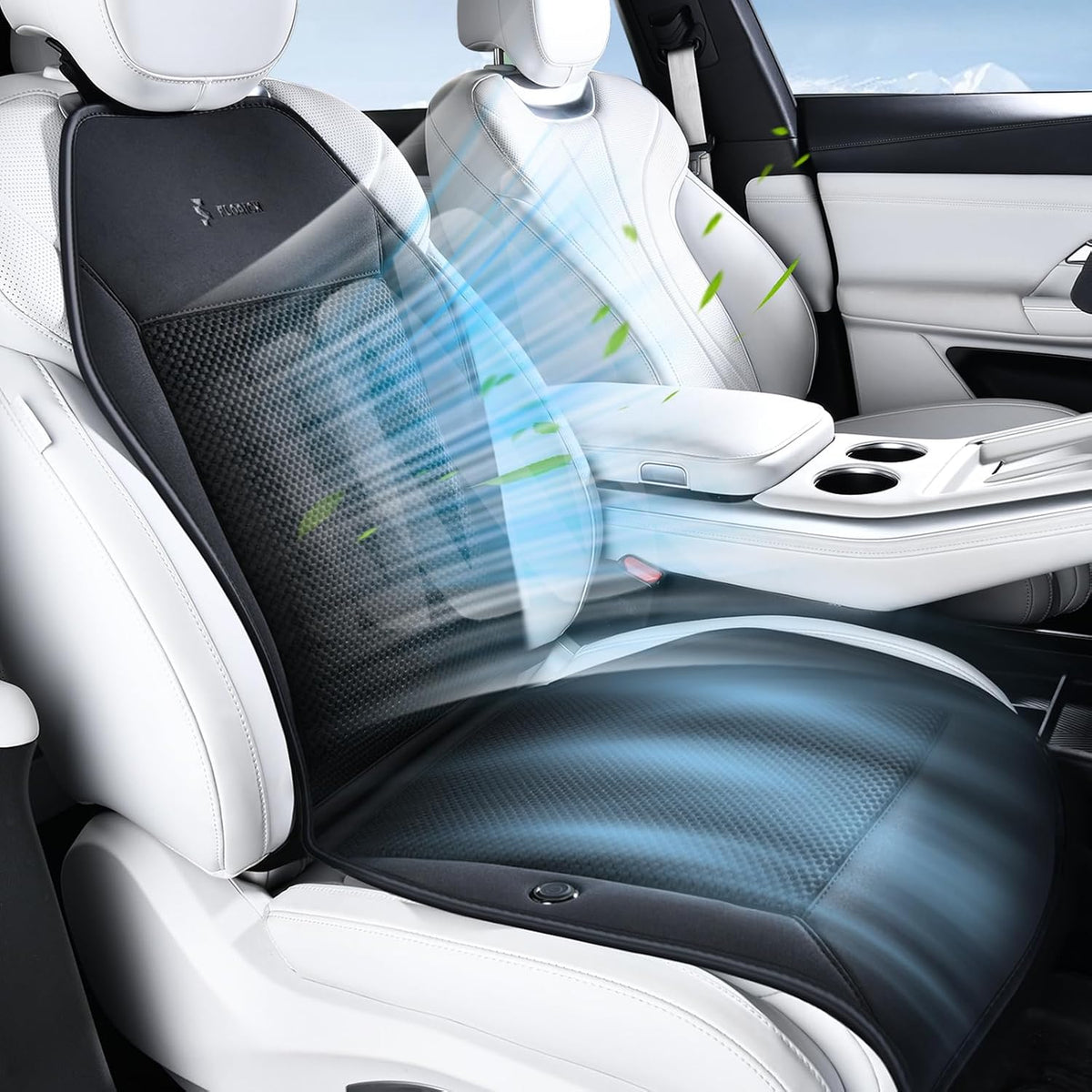 FLORICH Cooling Car Seat Cover Ventilated Car Seat Cushion with 3-Speed Adjustable Universal Fit for Car SUV Truck Van for Summer, Gray