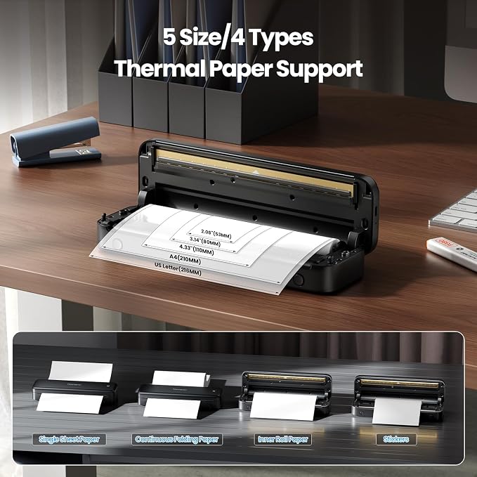 Phomemo Upgraded 300DPI Portable Printers Wireless