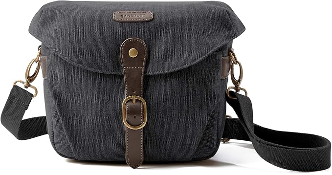 BAGSMART Camera Bag, SLR DSLR Canvas Crossbody Camera Case, Compact Camera