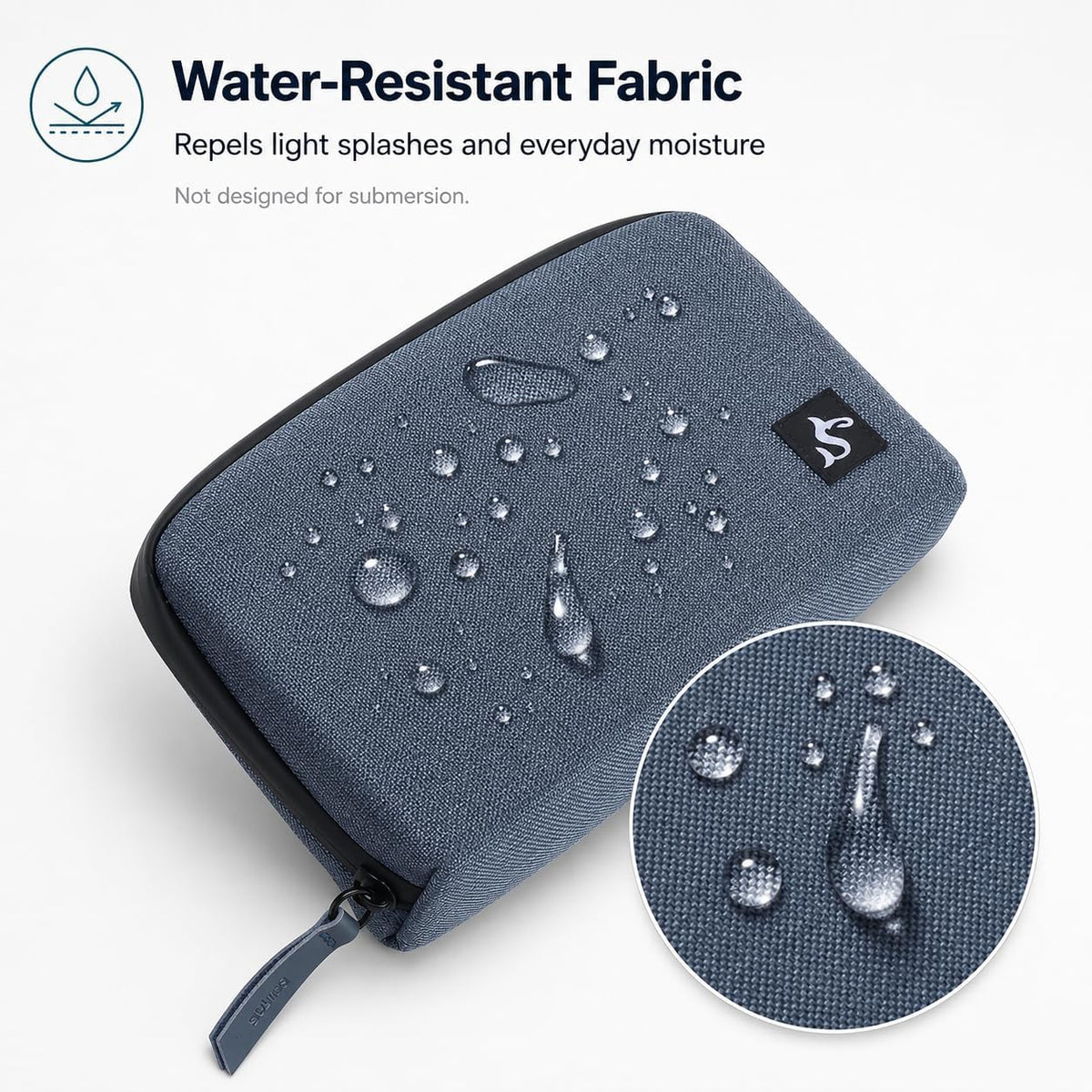 simtoper Electronic Organizer Travel Case – Waterproof Cable Bag for Cord, Charger, Hard Disk, Power Bank – Small Tech Storage for Travel, Backpack, Business Trip, Airplane