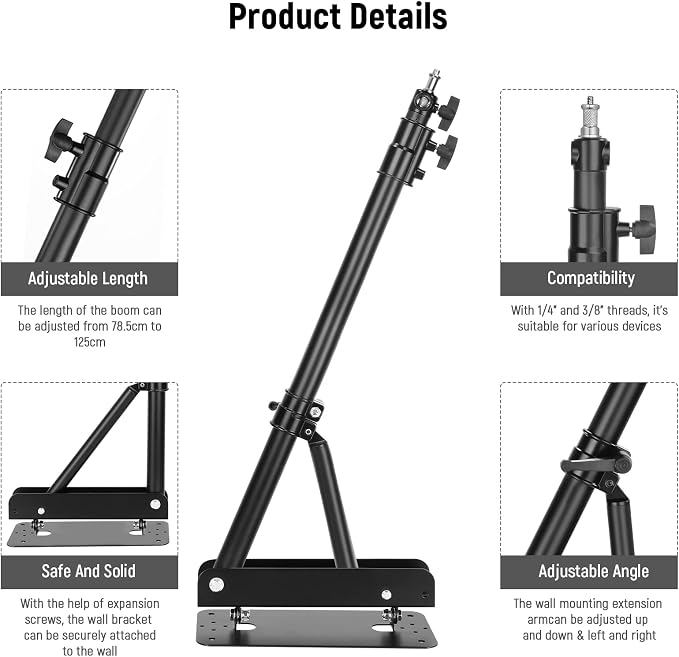 Neewer Wall Mounting Triangle Boom Arm