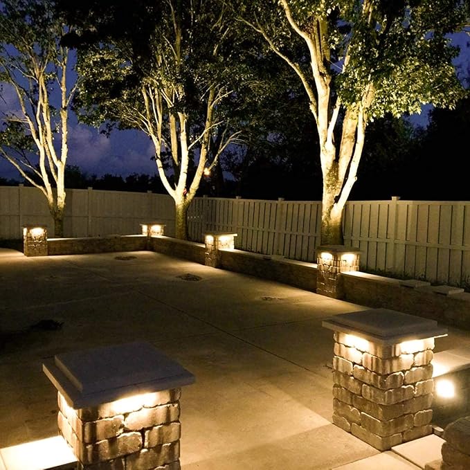 LED Hardscape Light, Paver Wall Light 13 Inch, 3W 12V Low Voltage Garden Pathway Deck Step Lamp, Warm White 2700K, Outdoor IP65 Waterproof 6 Pack