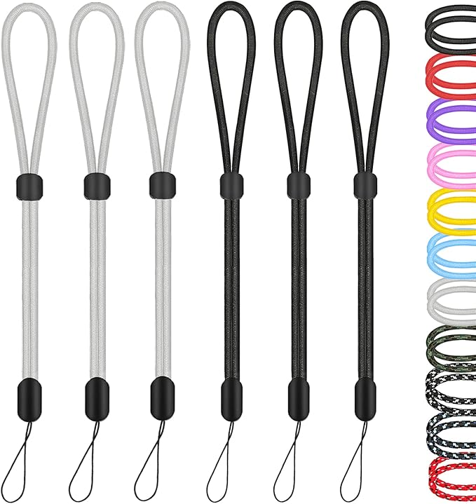 Hukado Hand Wrist Strap Lanyard, 6 Pack 9.5inch Adjustable Nylon Wristlet