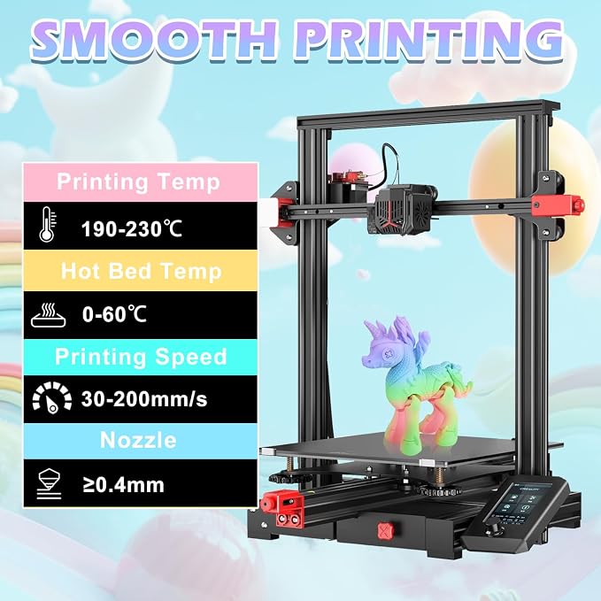 LOVOON 1.75mm 3D Printing Filament Bundle 2 KG, Silk and Matte Rainbow PLA