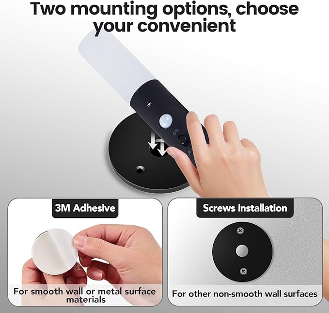 LED Motion Sensor Lights Battery Operated Wall Sconces Set of 2 Rechargeable Wireless Picture Art Light Magnetic 360° Rotation Corner Lamps for Hallway Gallery Stairway Vanity Living Room Bedroom