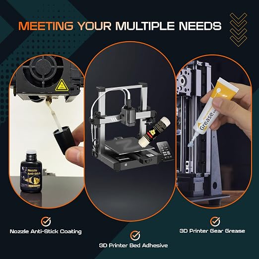 Essential 3D Printing Accessories Kit Includes 3D Printer Glue Sticks Adhesive