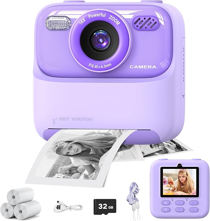 masterbee Kid Camera Instant Print Photo, Birthday Gifts