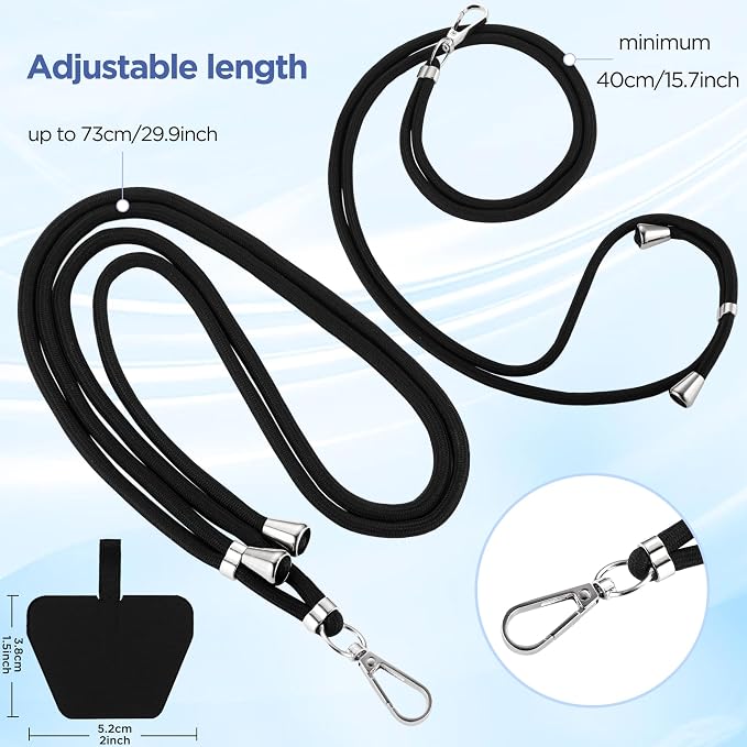CACOE Phone Lanyard 2 Pcs-2 Pcs Adjustable Neck Strap, Universal Crossbody