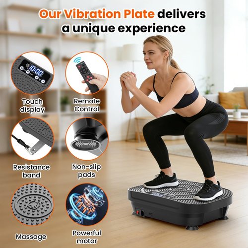 AXV Vibration Plate - Full Body Shaker Machine for Weight Loss & Lymphatic Drainage | Fitness Gym Equipment