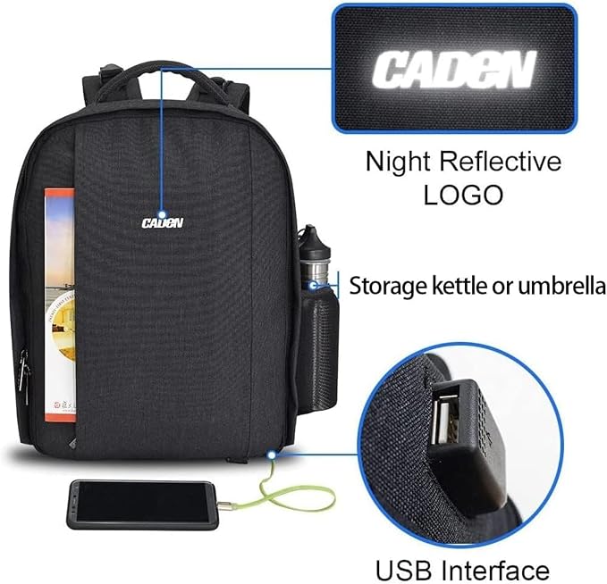 CADeN Camera Backpack Professional DSLR Bag