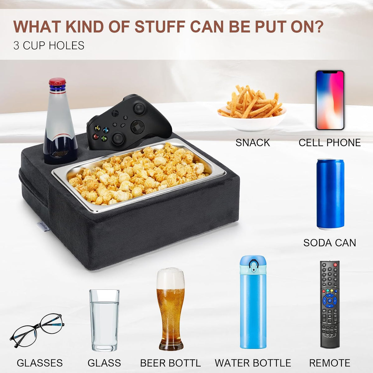 Couch Cup Holder, Couch Caddy, Couch Drink Holder, Bed Cup Tray