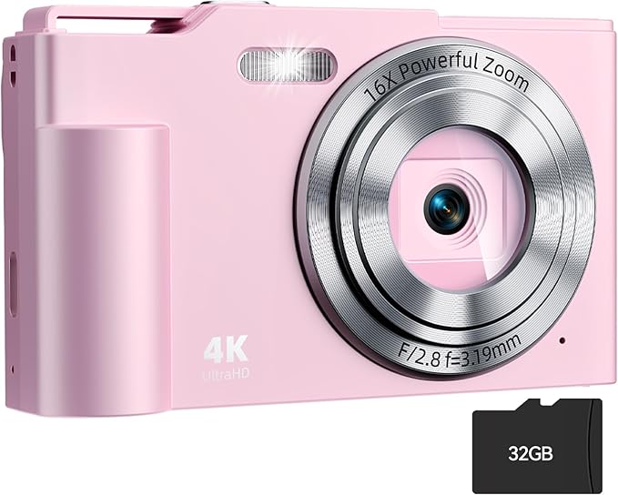 Digital Camera, FHD 4K Digital Point and Shoot Camera