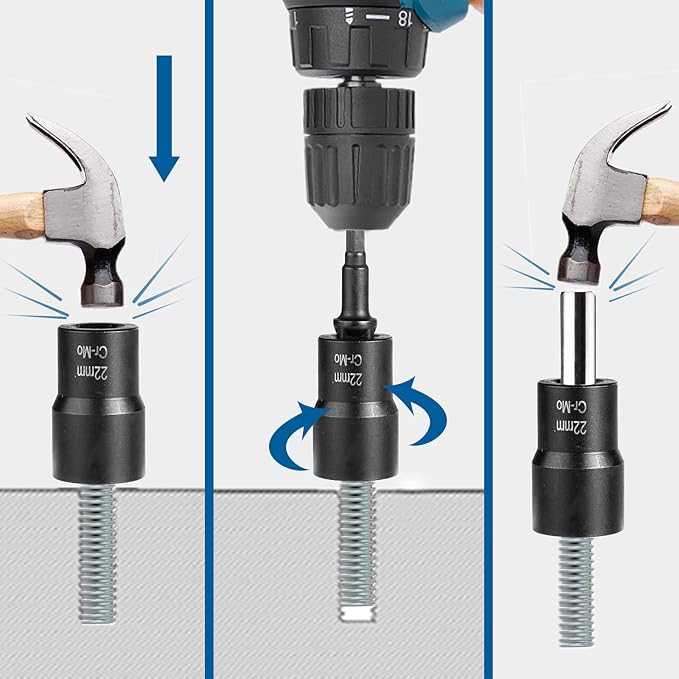 Lug Nut Removal Tool,13 PCS Bolt Extractor, 1/2 Inch Drive Lug Nut Extractor Set, Easy Out Lug Nut remover for Damaged, Frozen, Studs, Rusted, Rounded-Off Bolts & Nuts Screws