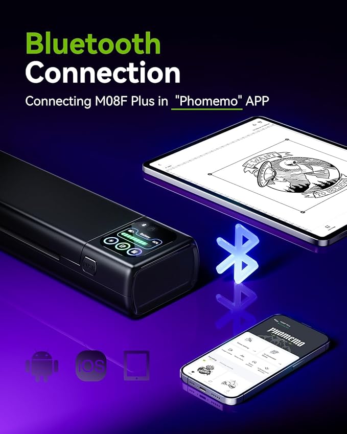 Phomemo M08F Plus Touchscreen Tattoo Stencil Printer, Compatible